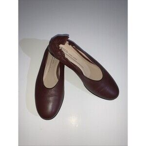 Ecco Ballet Flats Women's 38 Anine Chocolate Brown Leather Slip On Shoes